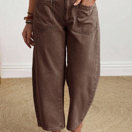 Rhea ankle Length Barrel Jeans