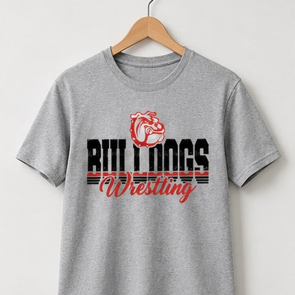 Bulldogs Wrestling T-Shirt | School Spirit Wrestling Team Shirt | Bulldogs Wrestling Fan Tee