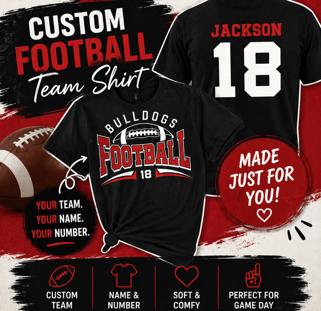 Custom Football Tee