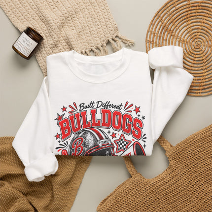 Bulldogs Game Day Crewneck Sweatshirt – Football Helmet & Megaphone Team Spirit