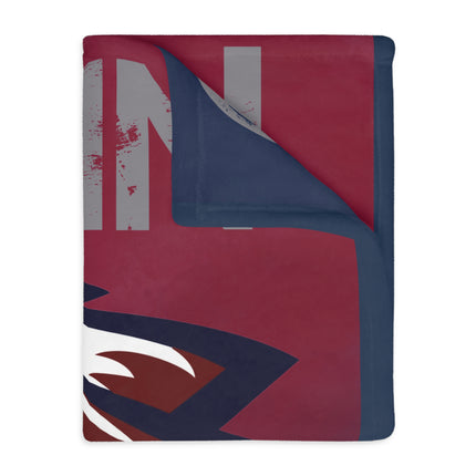 Joplin Eagles Velveteen Throw Blanket — Reversible Team Logo Microfiber Blanket