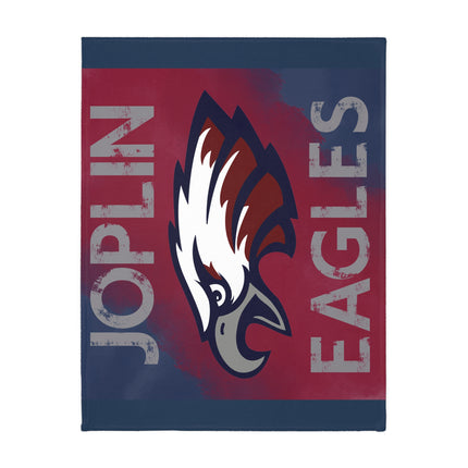 Joplin Eagles Velveteen Throw Blanket — Reversible Team Logo Microfiber Blanket