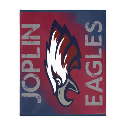 Joplin Eagles Velveteen Throw Blanket — Reversible Team Logo Microfiber Blanket