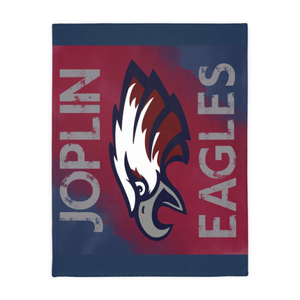 Joplin Eagles Velveteen Throw Blanket — Reversible Team Logo Microfiber Blanket