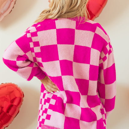 Brynlee Checkered Cardigan