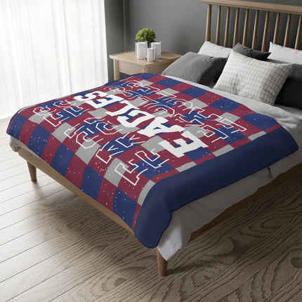 Eagles Plaid Velveteen Throw Blanket — Soft Two-Sided Microfiber