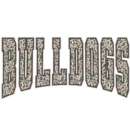 Vintage Camo Bulldogs T-Shirt | School Spirit Mascot Tee | Bulldogs Pride Game Day Shirt