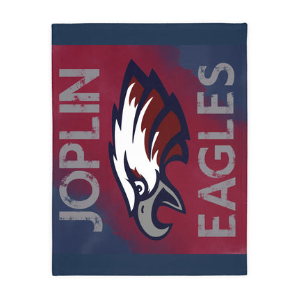 Joplin Eagles Velveteen Throw Blanket — Reversible Team Logo Microfiber Blanket