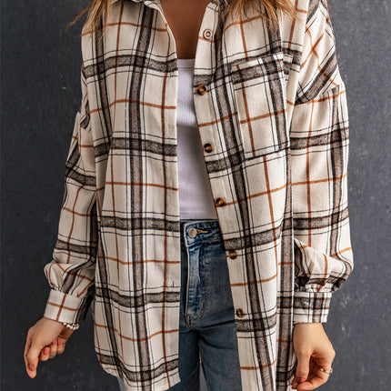 Khloe Oversized Plaid Pattern Shacket
