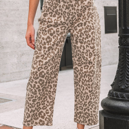 Winnie Print Straight Loose Jeans
