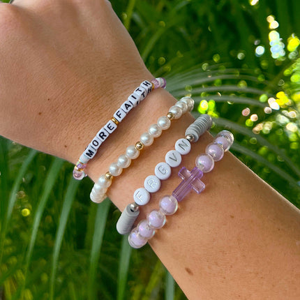 More Faith Letter Bracelet