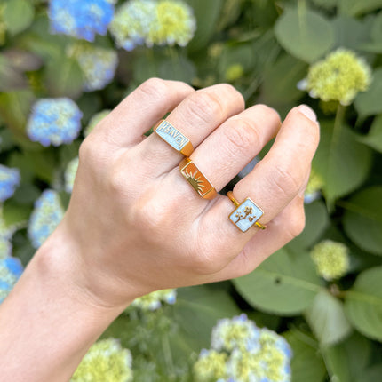 Flower Rectangular Ring