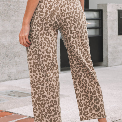 Winnie Print Straight Loose Jeans