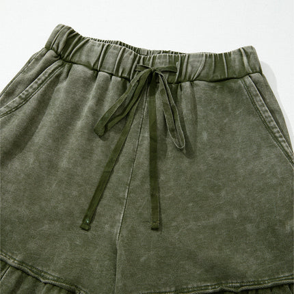Paisley Leg Patchwork Drawstring Pants