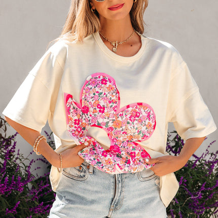 Poppy Big Flower Oversize Tee