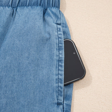Taytum Wide Leg Chambray Pants