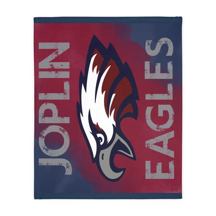 Joplin Eagles Velveteen Throw Blanket — Reversible Team Logo Microfiber Blanket