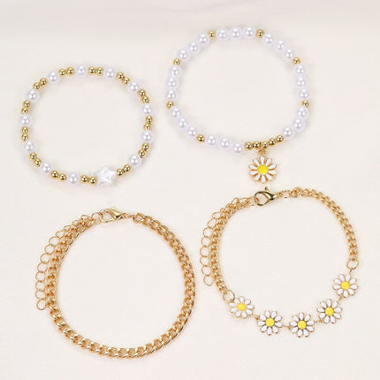 April Beaded Chain Bracelet Set