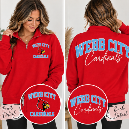 Custom School Spirit Quarter-Zip Pullover ❤️