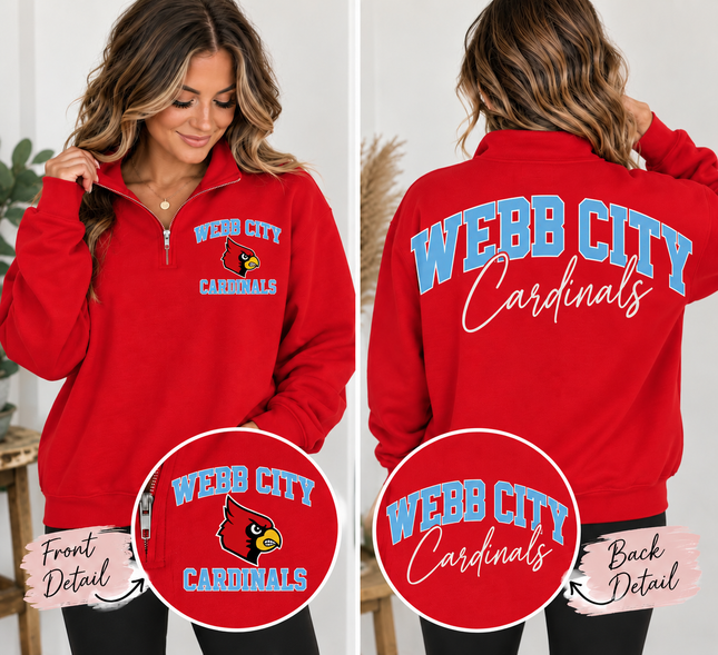 Custom School Spirit Quarter-Zip Pullover ❤️