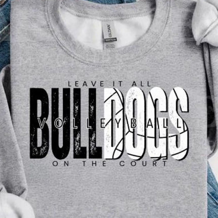 Leave It All on the Court Bulldogs Volleyball | Volleyball Team Spirit | Bulldogs Fan Shirt