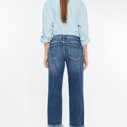 KANCAN- Weekend Favorite Distressed Cuffed Jeans
