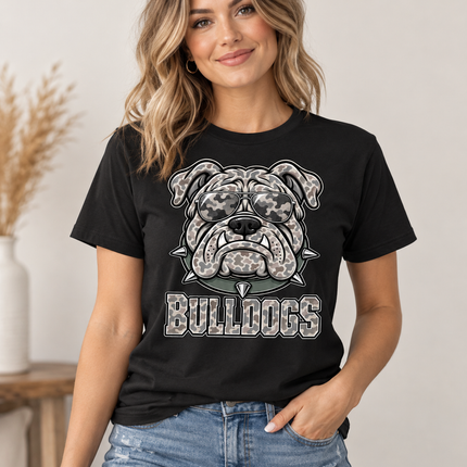 Camo Bulldog Spirit Tee 🖤