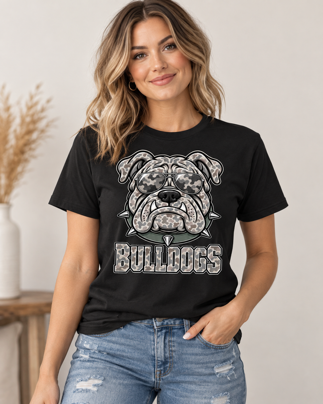 Camo Bulldog Spirit Tee 🖤