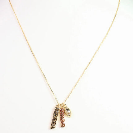 TOUCHDOWN NECKLACE- RED&BLACK