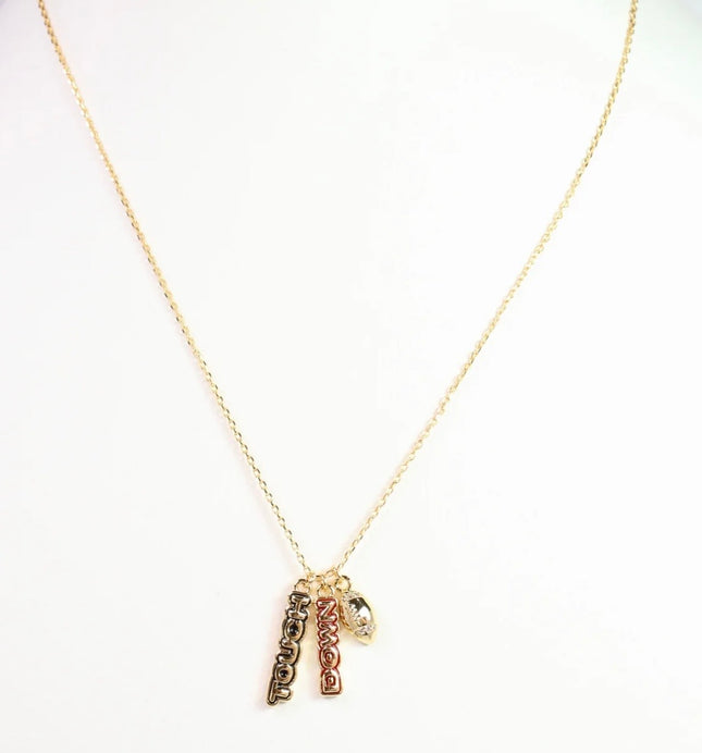 TOUCHDOWN NECKLACE- RED&WHITE