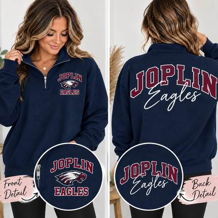 Custom School Spirit Quarter-Zip Pullover ❤️
