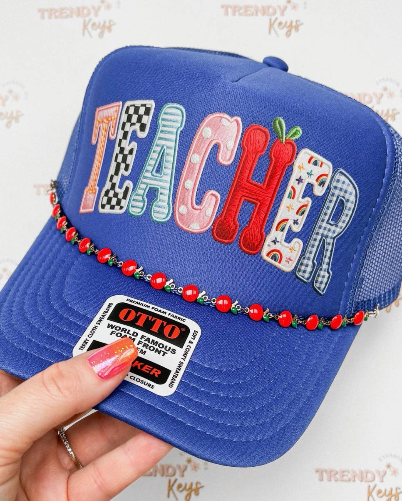 Teacher Patchwork Trucker Hat