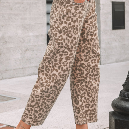 Winnie Print Straight Loose Jeans