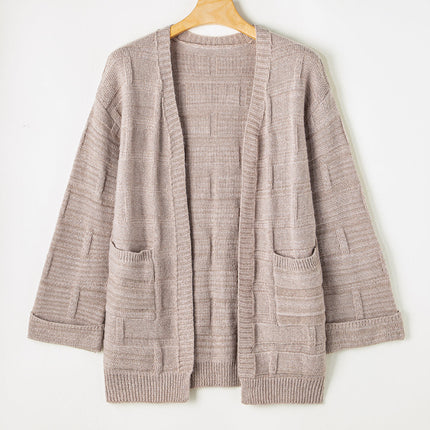 Athena Knit Open Front Chic Cardigan with Pockets