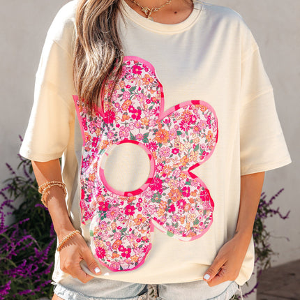 Poppy Big Flower Oversize Tee