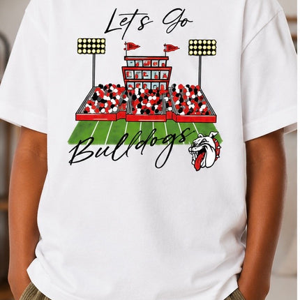 Let’s Go Bulldogs Stadium Game Day T-Shirt | Football School Spirit Tee