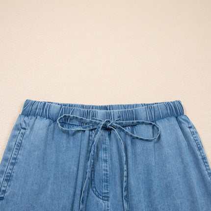 Taytum Wide Leg Chambray Pants
