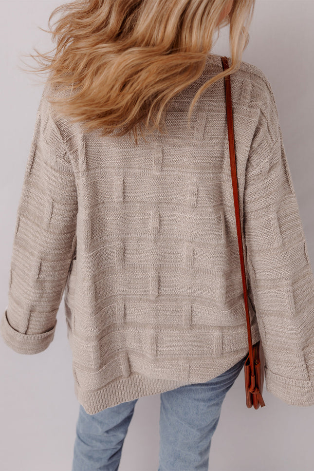 Athena Knit Open Front Chic Cardigan with Pockets