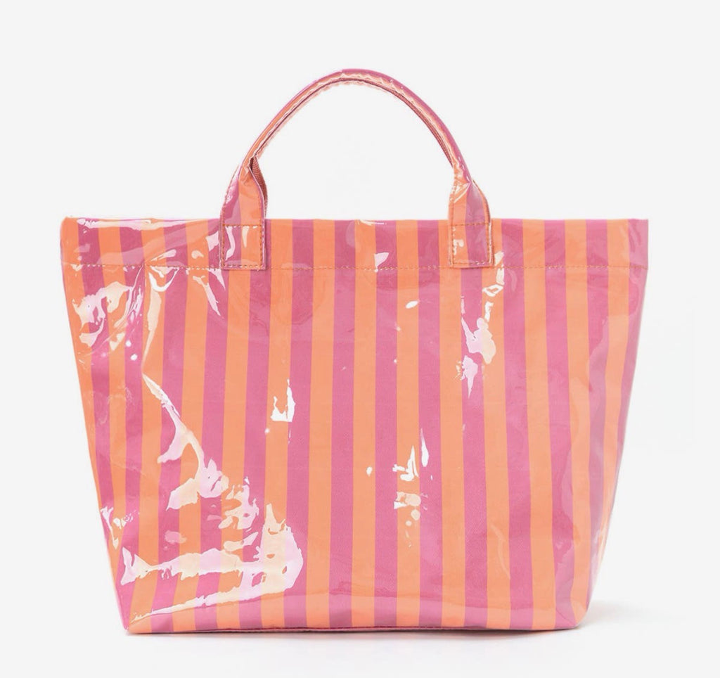 Striped Waterproof Oversized Tote Bag
