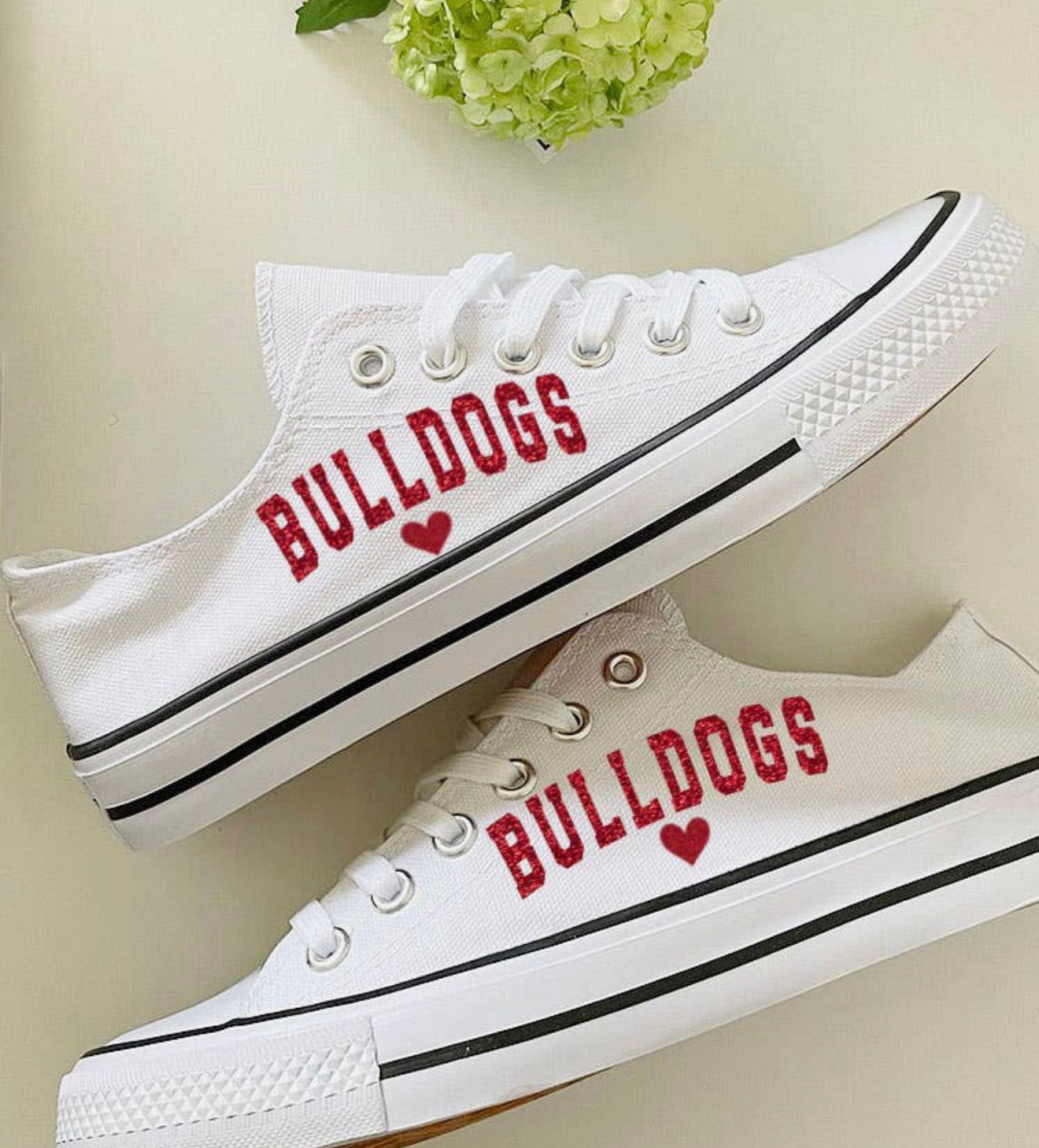 Bulldogs Glitter Spirit Sneakers