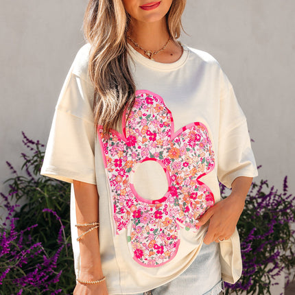 Poppy Big Flower Oversize Tee