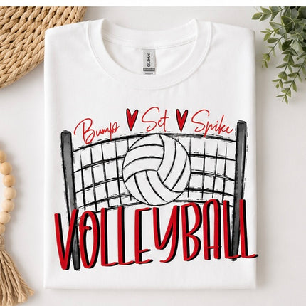 Volleyball Words Graphic | Bump Set Spike Volleyball Shirt | Volleyball Player Gift