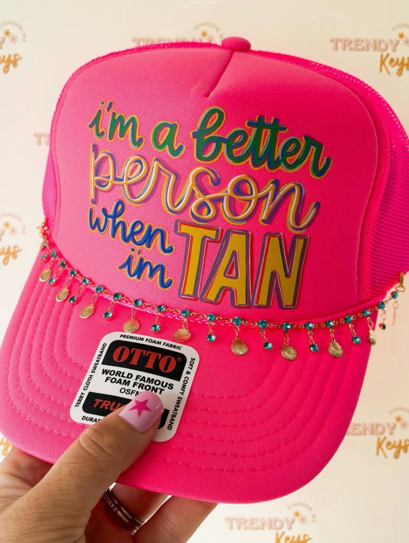 I’m a Better Person When I’m Tan Trucker Hat