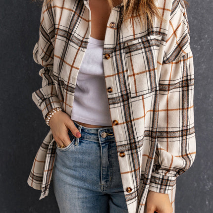 Khloe Oversized Plaid Pattern Shacket