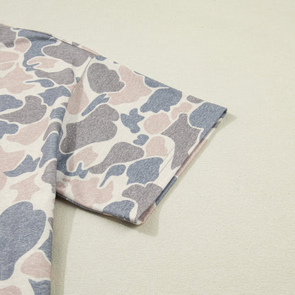 Mya Camo Loose Tee Set