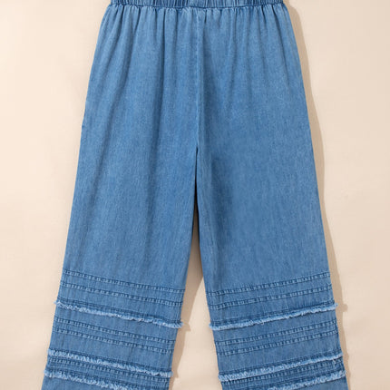 Taytum Wide Leg Chambray Pants
