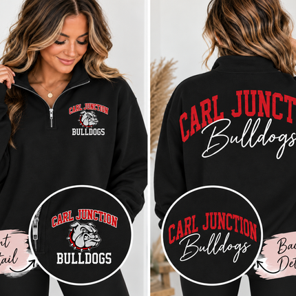 Custom School Spirit Quarter-Zip Pullover ❤️