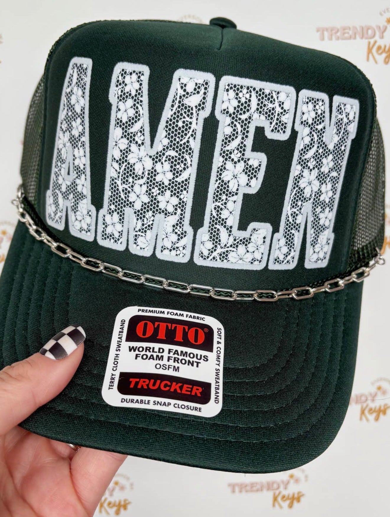 Amen Lace Trucker Hat