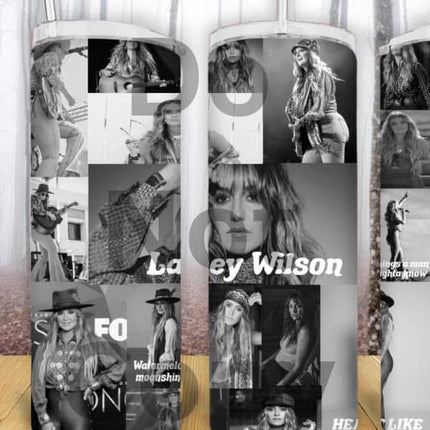 20oz Black/White Lainey Collage Tumbler