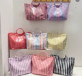 Striped Waterproof Oversized Tote Bag
